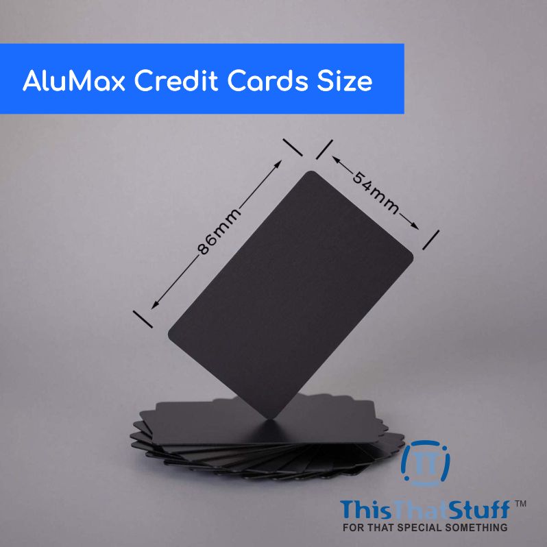 THICK 0.8mm Anodized Aluminum Blanks Credit Card Size | Wholesale Blanks | Individually Packed AluMax Series