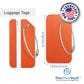 Custom Engraved Aluminum Metal Luggage Tags, Suitcase Labels with Name ID Cards and Stainless Steel Loops for Travel Flight