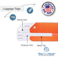 Custom Engraved Aluminum Metal Luggage Tags, Suitcase Labels with Name ID Cards and Stainless Steel Loops for Travel Flight