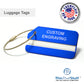 Custom Engraved Aluminum Metal Luggage Tags, Suitcase Labels with Name ID Cards and Stainless Steel Loops for Travel Flight