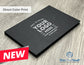 Executive Slim Card Case. Black linen finish with matte lamination ready for your custom logo or message.