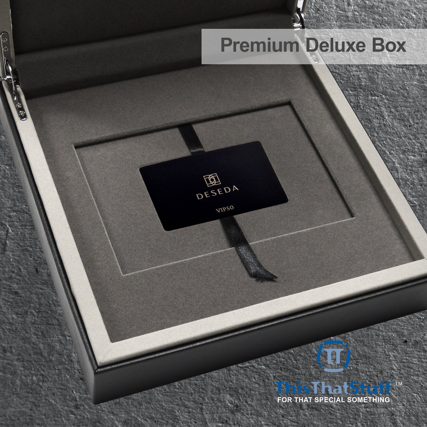 PREMIUM Deluxe Leather Box Card Holder - Magnetic Cover - Luxurious Velvet Interior with Sleeve - Holds Credit Card and Gift Size Cards