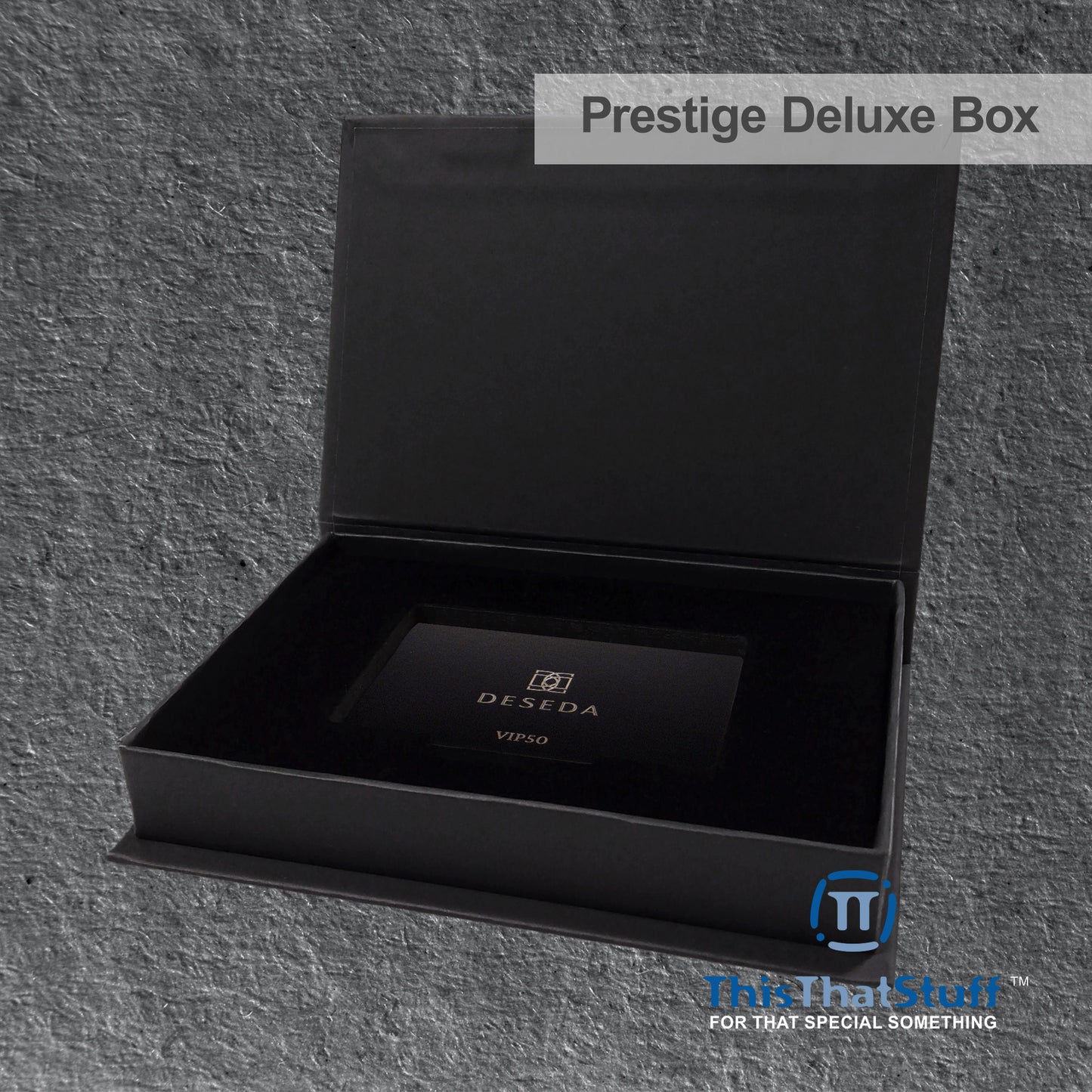 PRESTIGE Deluxe Magnetic Card Holder Box – Custom Printed Card Box with Exquisite Matte Laminated Sleeve and Velvet Interior