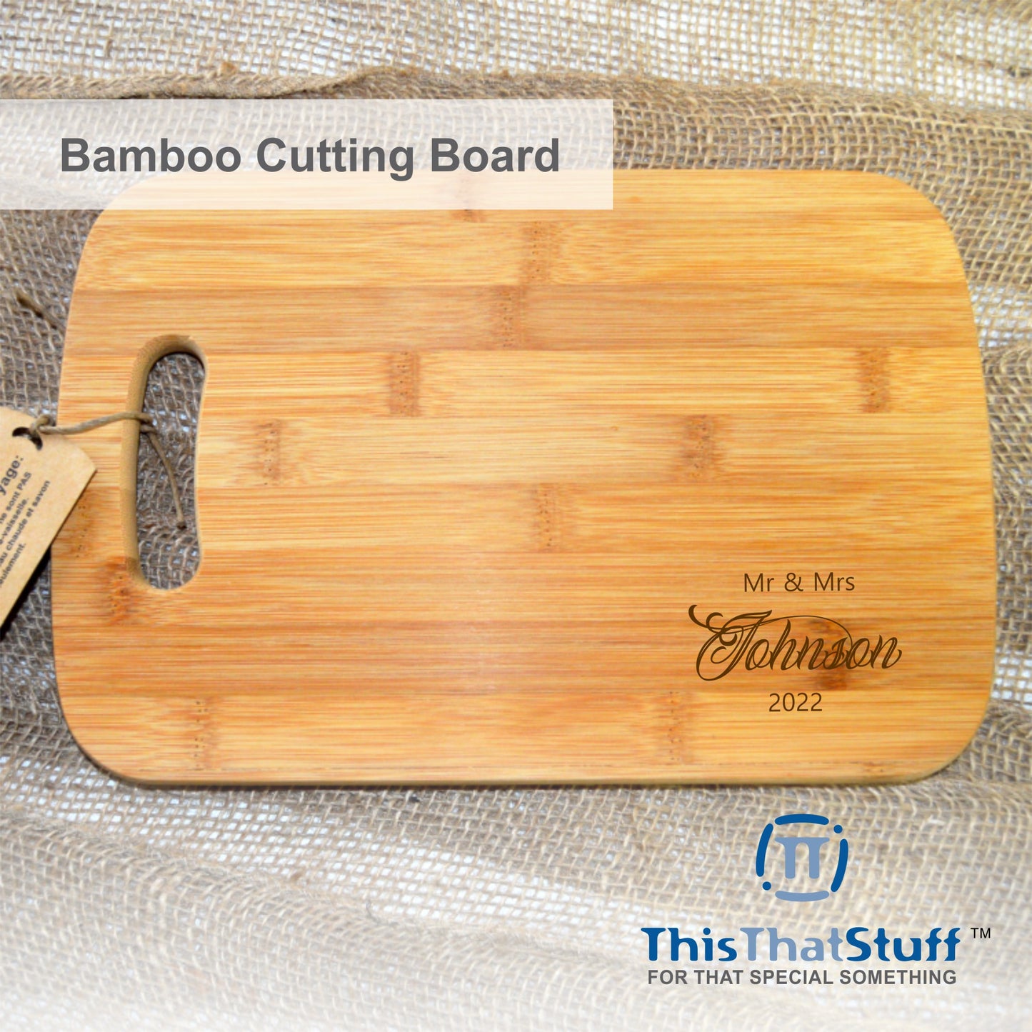 Custom Bamboo Cutting Board | Couple, Family, Wedding, Birthday, Home Sweet Home | Engraved directly on bamboo - Comes in two sizes