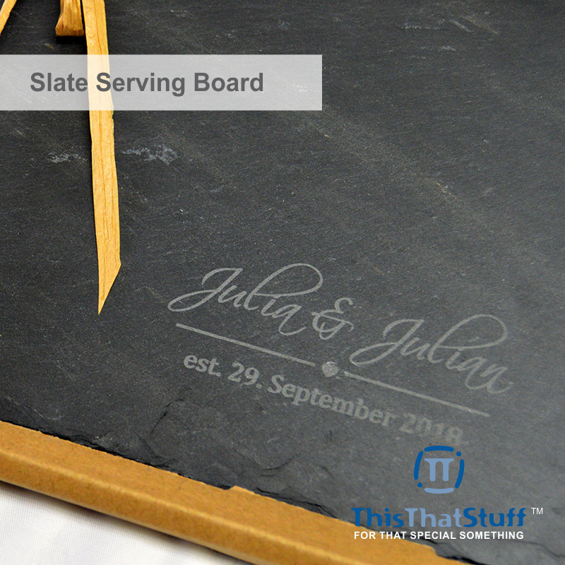 Custom Engraved Slate Serving Board, Cheese Board, Place Mat for any occasion