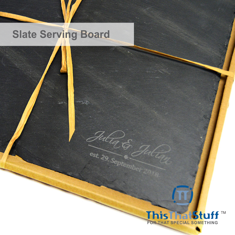 Custom Engraved Slate Serving Board, Cheese Board, Place Mat for any occasion