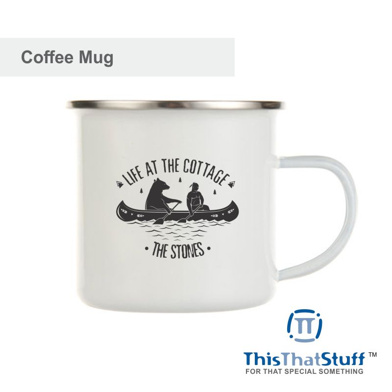 Custom Printed Metal Enamel Coffee Mug | Cottage Designs