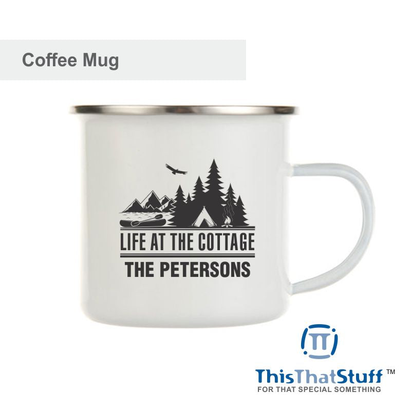 Custom Printed Metal Enamel Coffee Mug | Cottage Designs