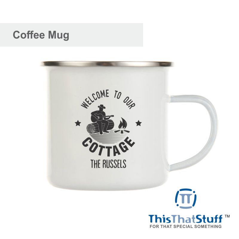 Custom Printed Metal Enamel Coffee Mug | Cottage Designs