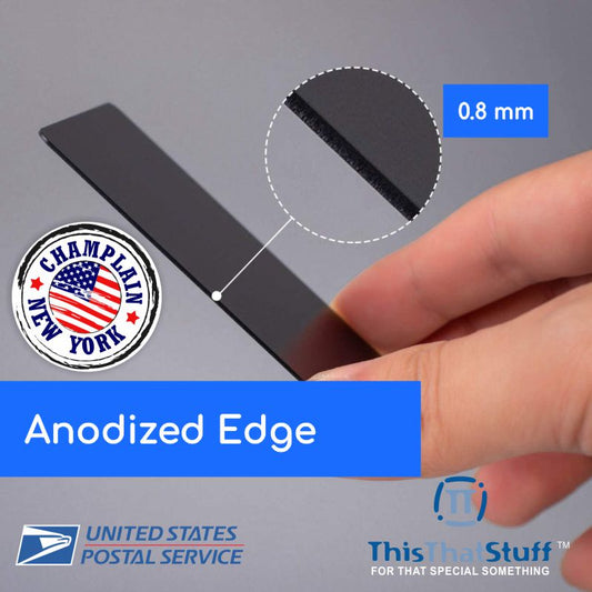 THICK 0.8mm Anodized Aluminum Blanks Credit Card Size | Wholesale Blanks | Individually Packed AluMax Series