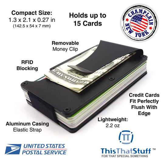 Personalized Custom Wallet - The Wallet Redefined - Aluminum Wallet with Money Clip RFID Secure - Custom Engraved with any Design