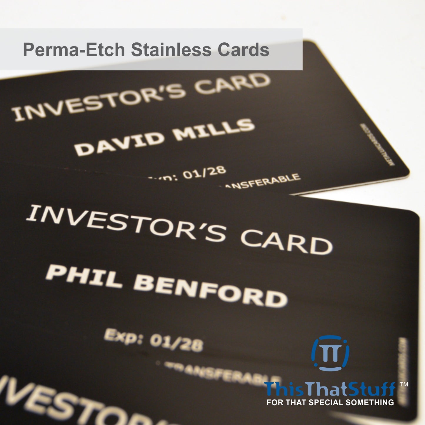 Stainless Steel Business Cards - Membership or VIP Metal Cards for any Luxury event - Quick & Easy to order with fast turnaround