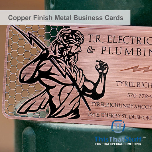 Metalux Copper Finish Metal Business Cards | Multi Color Print | Membership Cards | VIP Cards | Gift Cards | Special Events