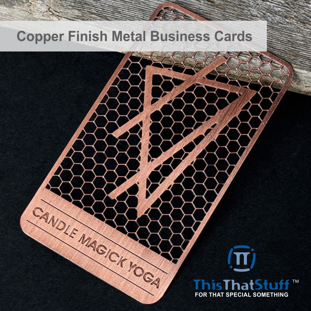 Metalux Copper Finish Metal Business Cards | Multi Color Print | Membership Cards | VIP Cards | Gift Cards | Special Events