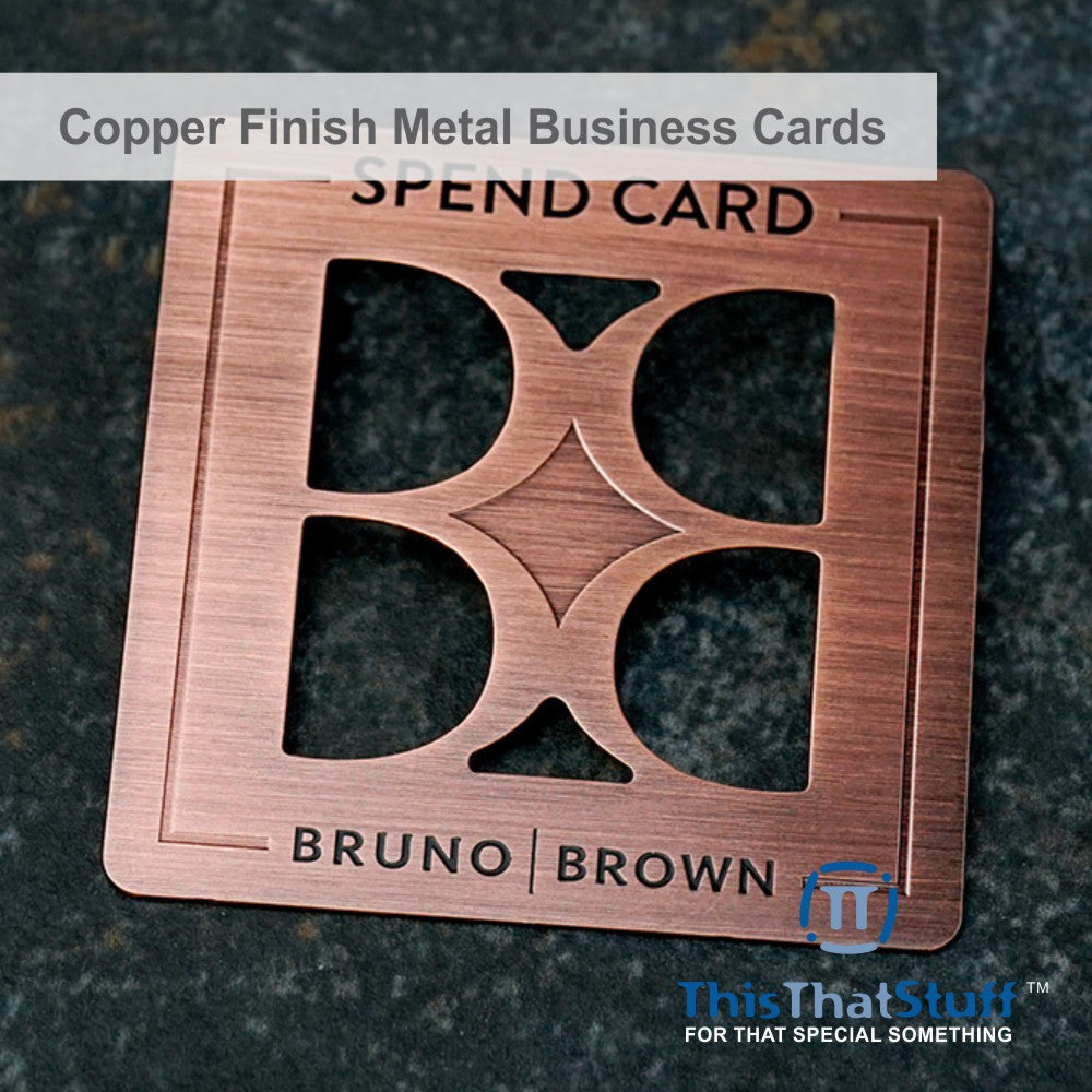 Metalux Copper Finish Metal Business Cards | Multi Color Print | Membership Cards | VIP Cards | Gift Cards | Special Events