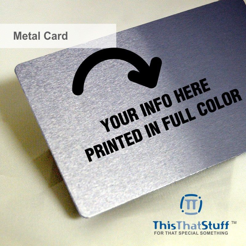 Custom Printed AluSeries Metal Business Cards - ThisThatStuff –  ThisThatStuff™