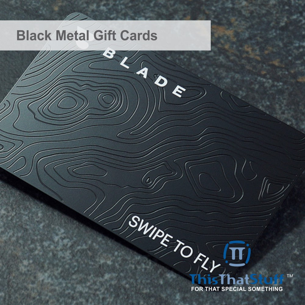 Metalux Black Metal Business Cards | Membership Cards | VIP Cards | Gift Cards | Special Events