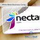 Metalux White Metal Business Cards | Multi Color Print | Membership Cards | VIP Cards | Gift Cards | Special Events