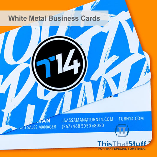 Metalux White Metal Business Cards | Multi Color Print | Membership Cards | VIP Cards | Gift Cards | Special Events