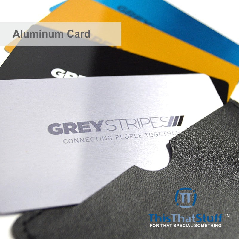 Custom Printed AluSeries Metal Cards, Credit Card Size - ThisThatStuff –  ThisThatStuff™