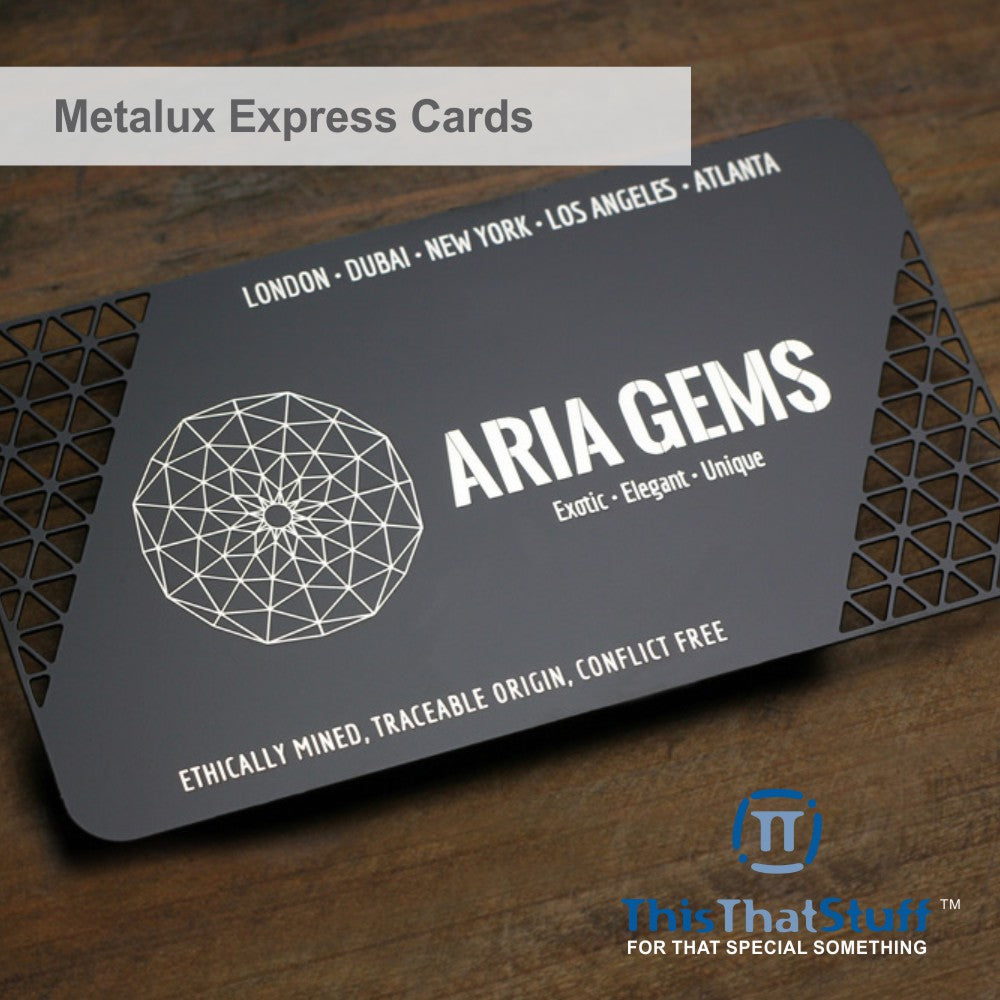 Metalux Express Metal Business Cards | Membership Cards | VIP Cards | Gift Cards | Special Events | Production 10 Business Days