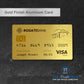 Custom Printed Gold Finish AluSwiss Metal Cards | Credit Card Sized | Aluminum for Membership Cards, Business Cards and Invitations