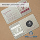Metalux NFC Metal Business Cards | Multi Color Print | For Membership Cards, Business Cards and Invitations