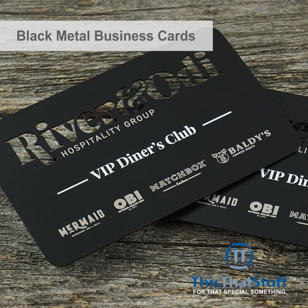 Metalux Black Metal Business Cards | Multi Color Print | Membership Cards | VIP Cards | Gift Cards | Special Events