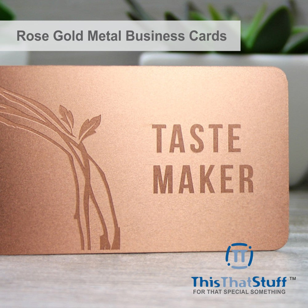 Metalux Rose Gold Metal Business Cards | Membership Cards | VIP Cards | Gift Cards | Special Events