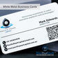 Metalux White Metal Business Cards | Multi Color Print | Membership Cards | VIP Cards | Gift Cards | Special Events